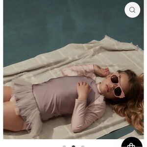 Tutu Du Monde Blush and Lavender Rashguard Set size 2 to 3 year